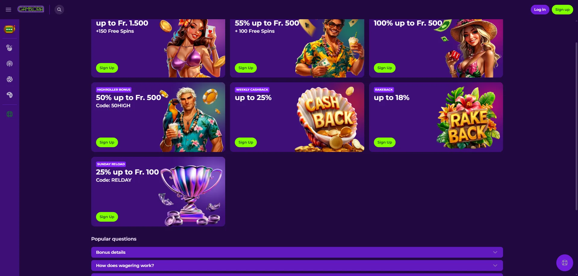 Gambloria Casino Bonus ohne Einzahlung &ndash; 100 Freispiele f&uuml;r &Ouml;sterreich