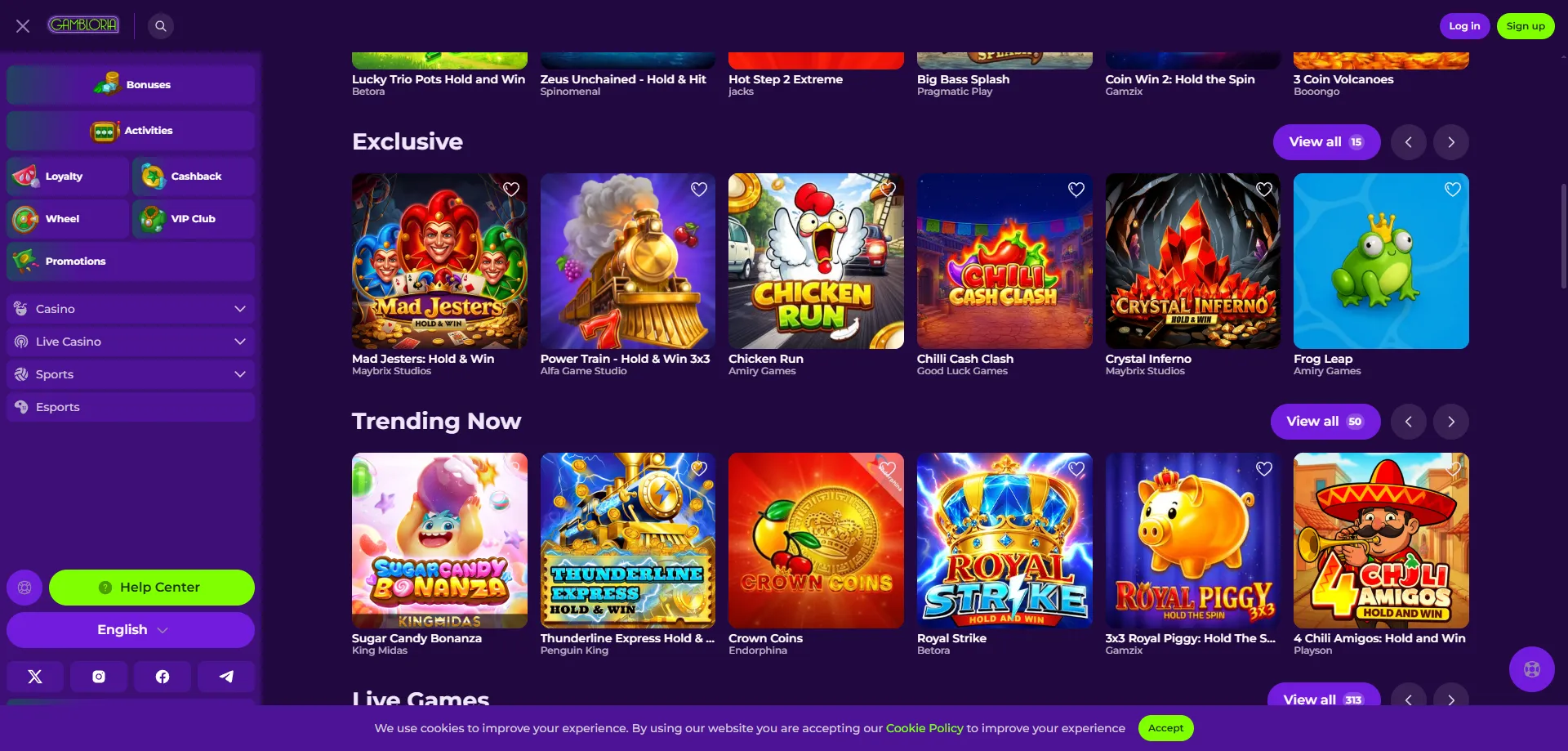 Gambloria Casino Slots und Spieleauswahl &ndash; &uuml;ber 6000 Titel